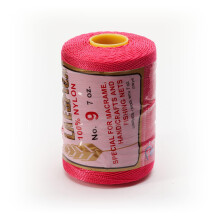 Espiga nr 9-100 % nylon Omega strngsnre fr stickning och virkning - 10 mexikansk rosa