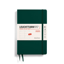 LEUCHTTURM1917 - T denn pl novac 2025 Tvrd v zba Bro ovan v zba (B6+) Lesn zelen (1. janu ra - 31. decembra 2025)