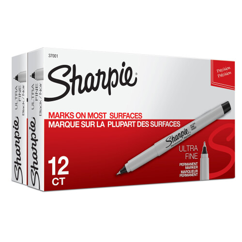 Permanentn    fixky Sharpie Ultra-Free Point, cierne, 24 kusov