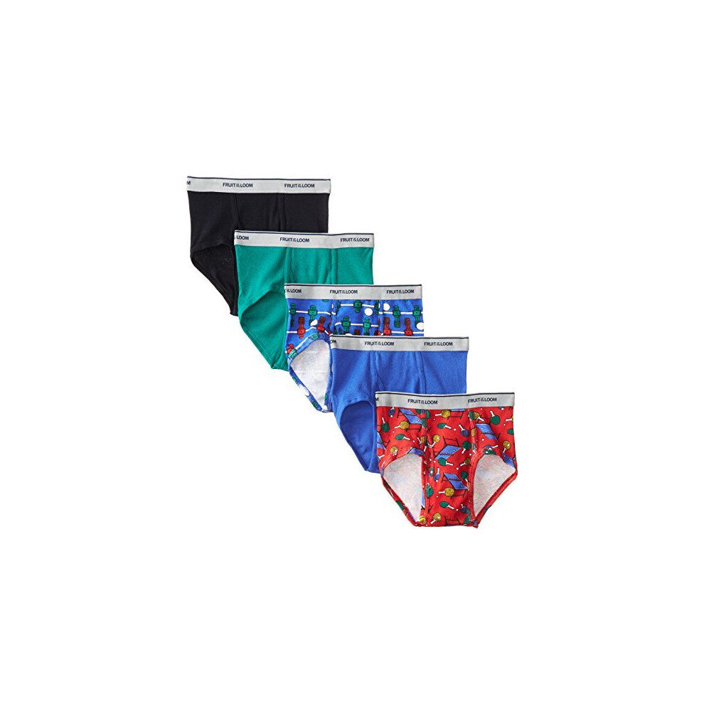 Fruit Of The Loom Boys' Fashion Brief (Pack of 5)  Multi  Large