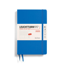 LEUCHTTURM1917 T denn pl novac na rok 2025, tvrd v zba (B6+) Sky (1. janu ra 31. decembra 2025)