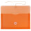 JAM PAPER Plastic Envelopes with Button & String Tie Closure - #10 Business Booklet - 5 1/4 x 10 - Orange - 12/Pack 2