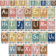 Bulletin Board Letters - ABC Alphabet Poster Classroom Decor Set Preschool English Poster Børnehave/Primary School Classroom Wall Decor Daycare/H