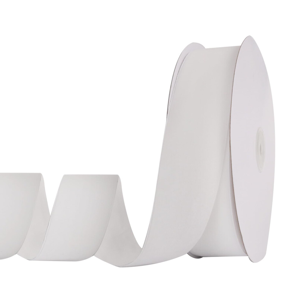 3,8 Cm X 18,1 M, Weisses Samtband Fur Weihnachtsbaumkranze, Vintage-Dekoration, Handgefertigte Bastelornamente, Geschenkverpackungen Und Schleifen-image