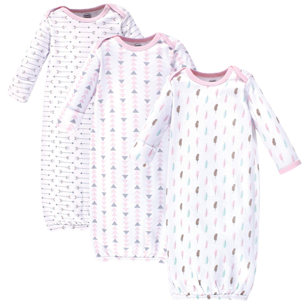 Luvable Friends Unisex Baby Infant Cotton Gowns  Girl Feathers  Preemie-Newborn-image-OPC-PGSGVNC-NEW