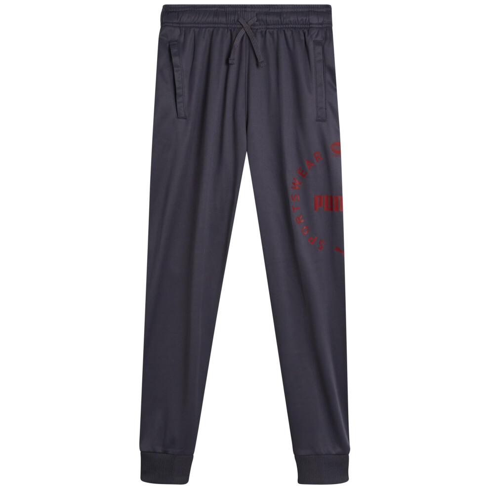 PUMA Boys' Jogger Pants - Soft Performance Fleece Athletic Jogger Sweatpants for Boys (8-20)  Size 14-16  Dark Grey