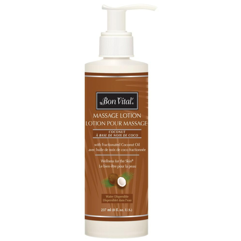 Bon Vital ' Bon Vital' Coconut Massage Lotion With 100% Pure Fractionated Coconut Oil Lightweight Massage Lotion Provides A Massage With Intense Skin Hydrating