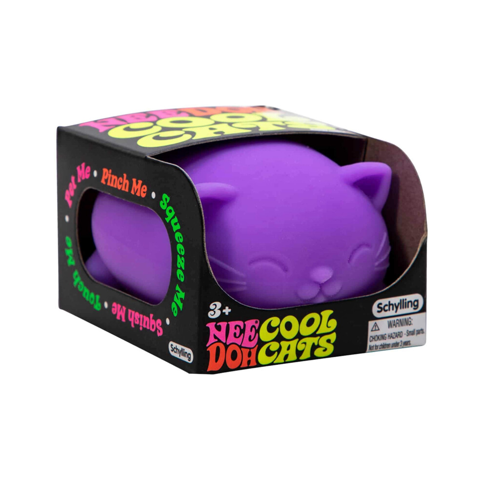 Schylling Needoh Cool Cats The Groovy Glob! Palline Antistress Elastiche E Spremibili, Colori Assortiti - Confezione Da 3-image