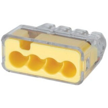 Empuje en conector 4 puerto amarillo PK100