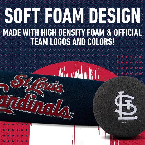 Franklin Sports MLB St. Louis Cardinals Conjunto de Bastão e Bola de Espuma Jumbo, 21 Polegadas, Vermelho 2