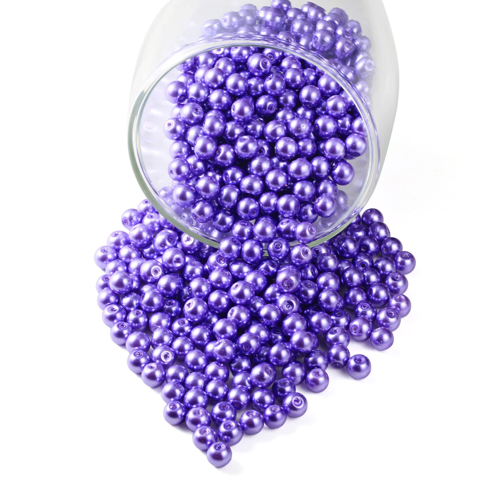 Youluo 200 Pezzi Di Perle Di Vetro, Perle Rotonde, Perle Ceche, Piccole, Satinate, Distanziali, Perline Sciolte Per La Creazione Di Gioielli, Bra-image