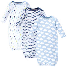 Unisex bavlnen aty Luvable Friends pre chlapcov s mot vom obl cikov, 0-6 mesiacov, USA