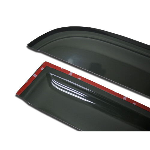 TuningPros WV-276 Window Visor Deflector Rain Guard Dark Smoke 2-Pc Set 1