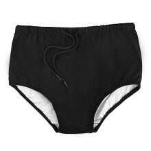 AQX Reusable Adult Swim Diapers Special Needs Plastic Diaper Cover Leakproof Swimmers Nappy Rubber Pant for Incontinence Protection Unisex (3XL Bla