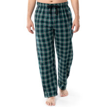 Fruit of the Loom Herren-Pyjamahose aus garngefrbtem, gewebtem Flanell, grn kariert, mittelgro
