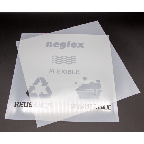NEGLEX Folhas Mylar em Branco 7.5mil (Pacote de 10), 12X12 polegadas, Folhas de Estêncil PET Translúcidas 2