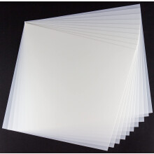 NEGLEX 7.5mil Blank Mylar Sheets (10 Pack) 12x12 tommer mælkeagtig gennemsigtig PET-tomme stencilsark Skabelonmateriale til skære maskine Lav air