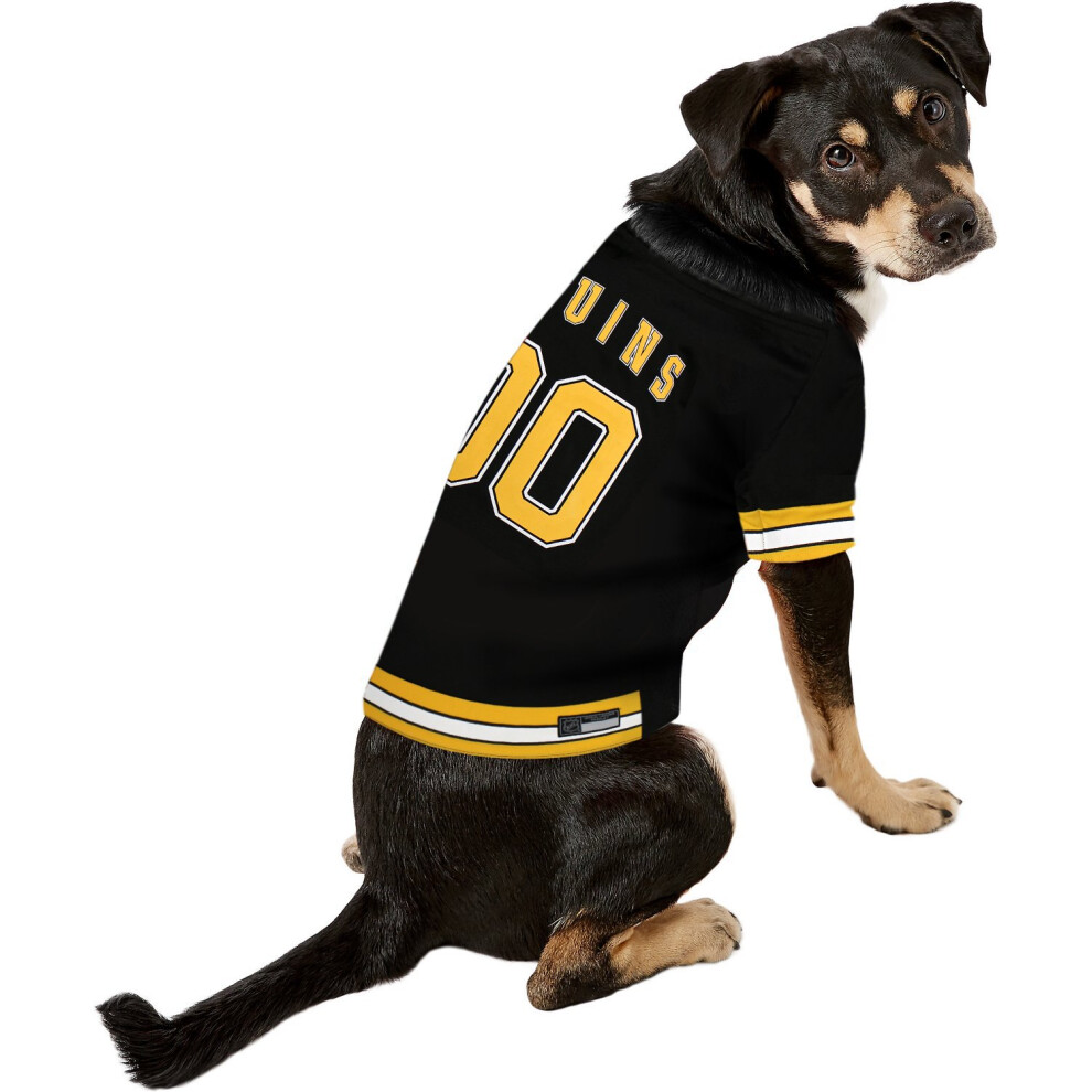 Photos - Dog Clothing Pets First NHL Boston Bruins A Premium Big Jersey for Dogs & Cats Black XX-Large  Black BRU-4006-XXL(BRU-4006-XXL)