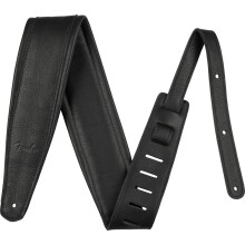 Fender Premium Leren Gitaarband, Leren Band met Dikke Voering, Verstelbaar van 36"-50.5", Zwart