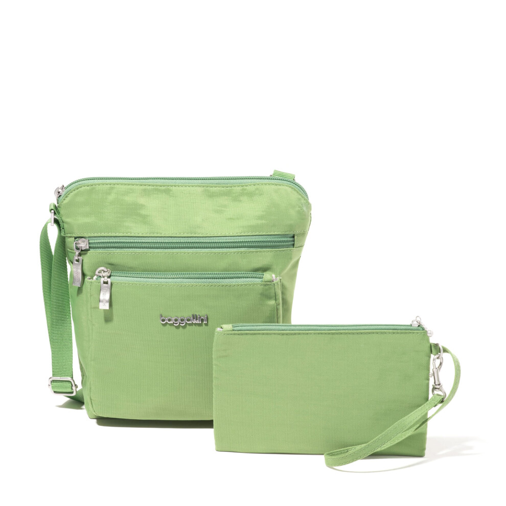 Baggallini Womens Pocket Crossbody With Rfid Moss One Size Us