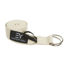 Everyday Yoga Super Strong Strap with Metal D-ring Buckle - Improve Flexibility Stretching and Physical Therapy Fitness. - Natural