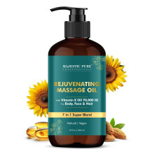 Óleo de Massagem Majestic Pure Vitamina E 70k com Amêndoas Doces, Jojoba, Argan, Abacate