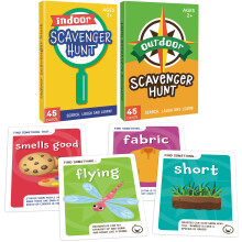 LotFancy Scavenger Hunt Games for Kids 88 Task Cards Jumbo Size Fun Outdoor Indoor Activities Toy Card Games for Family Game Night Camping