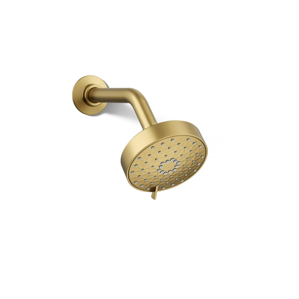 Photos - Shower System Kohler 72419-G-2MB Awaken G110 Three-Function Showerhead Wall-Mount 3 Spray Settings 1.75 GPM Vibrant Brushed Moderne Brass 