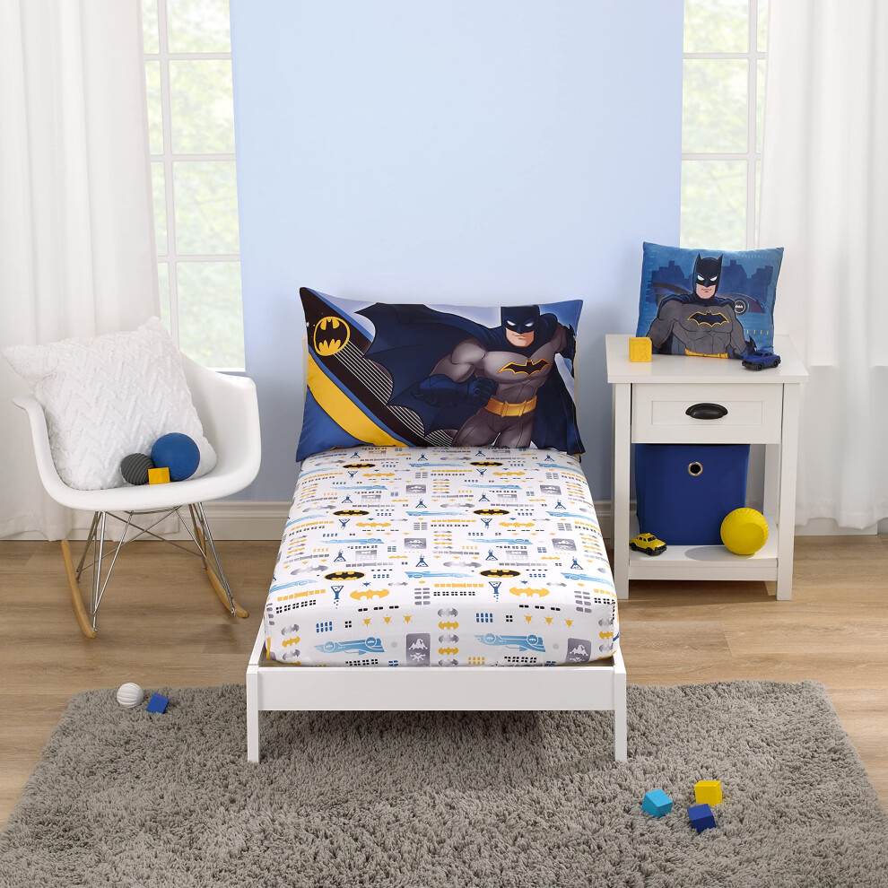 Parure de lit 2 pi   ces pour tout-petits Marvel The Avengers I Am A Hero bleu, vert, rouge et jaune - Drap-housse et taie d'oreiller