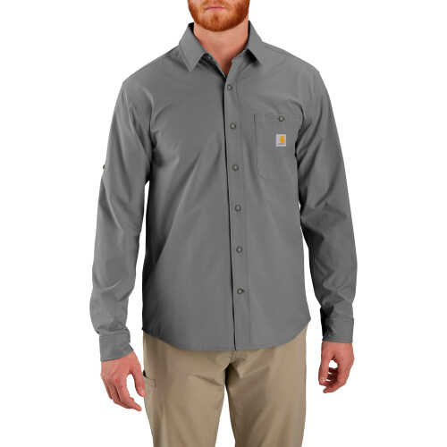 Carhartt Carhartt Herrars Force Sun Defender Långärmad Skjorta, Stål, X-Large