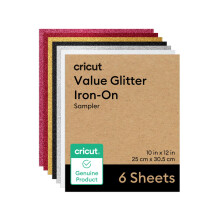 Cricut Value Glitter Iron On Sampler Pack (10 x 12 Zoll, 6 Bl tter) HTV-W rme bertragungsvinyl