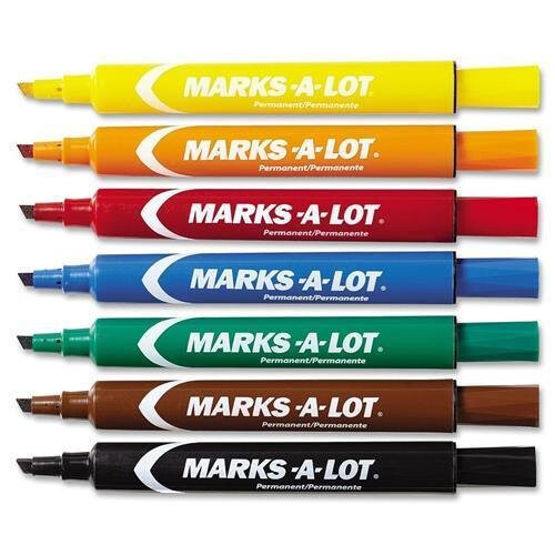 Marcadores de Flipchart Avery Marks-A-Lot EverBold - Ponta Chisel - 12 Cores