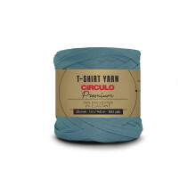 Circulo Premium T-shirt garn. Volumin?s bl?d letv?gts s?ml?s knudefri. Let at bruge. Fettuccini Zpagetti t Shirt garn til h?kling og strikning -