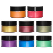 SEISSO Mica Poeder voor Epoxyhars 8 Kleuren Zeep Kleurstof Body Butter Kleur Pigment Poeder voor Lipgloss Maken Make-up Kleurstof Fine Art Schilderen