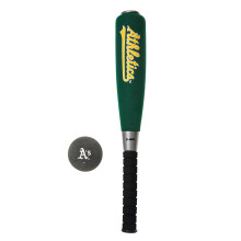 Conjunto de Bastão e Bola de Espuma Franklin Sports Oakland Athletics - Bastão de 21" e Bola com Logo da Equipe