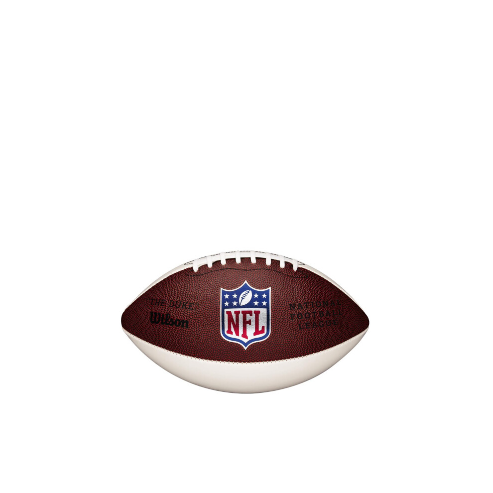 Wilson Mini Pallone Da Football Per Autografi Nfl, Con Cuciture Classiche E Logo Nfl, Superficie Adatta Per Autografi, Colore: Marrone, Formato Mini-image