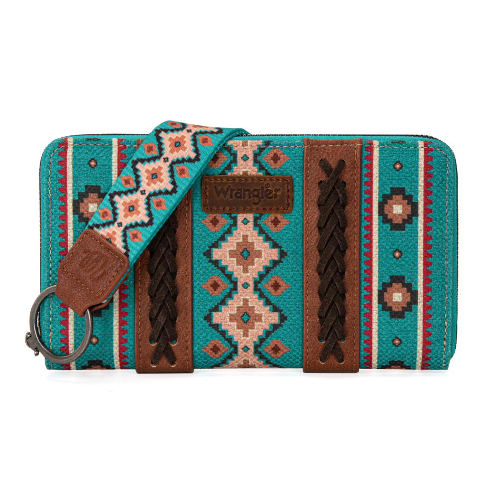 Wrangler Western Wristlet Wallet Purse for Women with Embroidery Credit Card Holder LG-WG2203-W006TQ