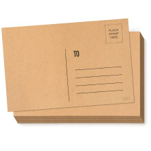 Sweetzer & oranje blanco ansichtkaarten voor mailing. 60 Kraft 4x6 gewone berichtvellen, ongeschreven postbare vellenset. Maak uw eigen afdrukbare no