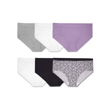 Fruit of the Loom, taglia biancheria intima da donna, pantaloni a vita bassa, cotone, assortiti 9 Plus