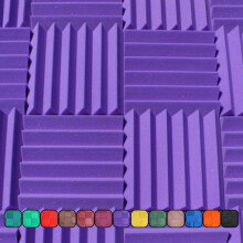 Lydisolering Akustisk Studio Skum - Purple Color - Wedge Style Panels 12 X12 X2 Fliser - 4 Pack