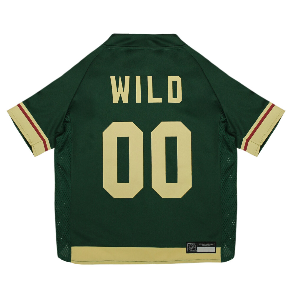 Photos - Dog Clothing Pets First NHL Pet Jersey - Minnesota Wild Dog Jersey XX-Large. A Premium Big Jersey for Dogs & Cats to Look just Like The R 