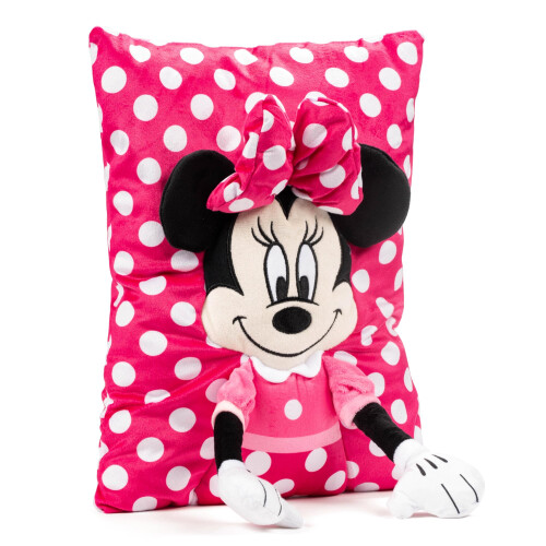 Travesseiro Snuggle 3D Disney Minnie Mouse - Travesseiro de pelcia rosa super macio - Mede 15 polegadas 1