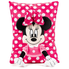 Travesseiro Snuggle 3D Disney Minnie Mouse - Travesseiro de pelcia rosa super macio - Mede 15 polegadas