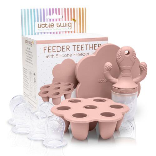 Little Twig Szilikon Feeder Teether Rose