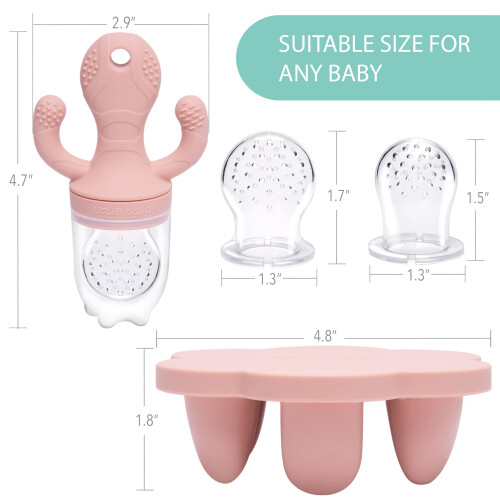Little Twig Szilikon Feeder Teether Rose 1