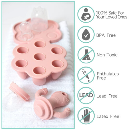 Little Twig Szilikon Feeder Teether Rose 2