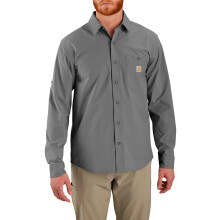 Carhartt Men's Force Sun Defender Relaxed Fit Lightweight Long-Sleeve Shirt, Steel, X-Large Tall