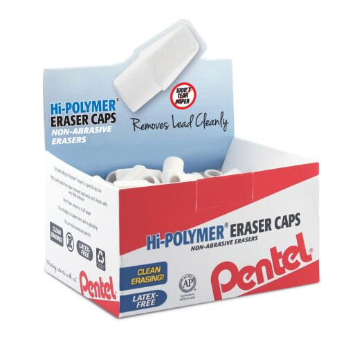Pentel Gommes Pentel Hi-Polymer blanches, bo   te de 144   capsules (ZEH-02)