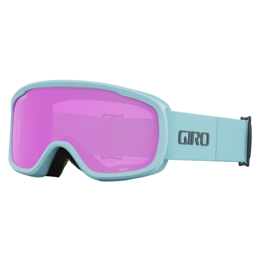 Giro Moxie Ski Goggles - Snowboard Goggles For Women And Youth - Mineral Thirds Strap With Pink/Yellow Lenses Light/Amber/Pink