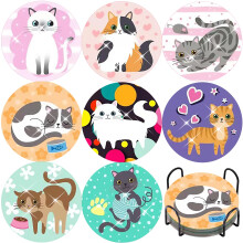 TDOOW 8 stks Diamond Schilderen Onderzetters met Houder en Kurk Pad Kat Patroon Diamond Art Coaster Kits voor Volwassenen